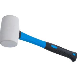 Gummihammer, Fiberglasstiel, weißer Kopf, Ø 48 mm, 250 g