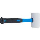 Gummihammer, Fiberglasstiel, weißer Kopf, Ø 64 mm, 750 g