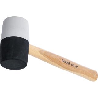 Gummihammer, Hickory-Stiel, schwarz-weißer Kopf, Ø 63 mm, 840 g