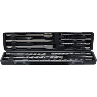 Hammer-, Bohrer- und Meißel-Satz, SDS-Schaft, Hartmetallspitze, 5 - 20 mm, 12-tlg.