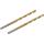 Spiralbohrer, HSS-G, titan-nitriert, 2,5 mm, 2-tlg.