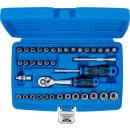 Steckschlüssel-Satz Gear Lock, Antrieb 6,3 mm (1/4 Zoll), 39-tlg.