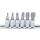 Bit-Einsatz-Satz, Antrieb Innenvierkant 6,3 mm (1/4 Zoll), Innenvielzahn (für XZN) M4 - M12, 6-tlg.