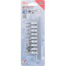 Bit-Einsatz-Satz, Antrieb Innenvierkant 6,3 mm (1/4 Zoll), T-Profil (für Torx) T10 - T50, 9-tlg.