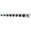 Steckschlüssel-Einsatz-Satz Sechskant, tief, Antrieb Innenvierkant 12,5 mm (1/2 Zoll), SW 10 - 24 mm, 9-tlg.