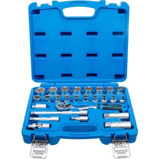 Steckschlüssel-Satz Wellenprofil, Antrieb 10 mm (3/8 Zoll), 26-tlg.