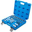 Steckschlüssel-Satz Wellenprofil, Antrieb 10 mm (3/8 Zoll), 26-tlg.
