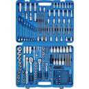 Steckschlüssel-Satz Sechskant, Antrieb 6,3 mm (1/4 Zoll) / 10 mm (3/8 Zoll) / 12,5 mm (1/2 Zoll), 214-tlg.