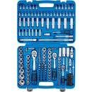 Steckschlüssel-Satz Zwölfkant, Antrieb 6,3 mm (1/4 Zoll) / 10 mm (3/8 Zoll) / 12,5 mm (1/2 Zoll), 192-tlg.