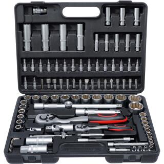 Steckschlüssel-Satz, Antrieb 6,3 mm (1/4 Zoll) / 12,5 mm (1/2 Zoll), 94-tlg.