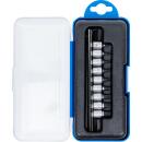 Bit-Einsatz-Satz, Antrieb Innenvierkant 6,3 mm (1/4 Zoll), TS-Profil (für Torx Plus) mit Bohrung, 9-tlg.