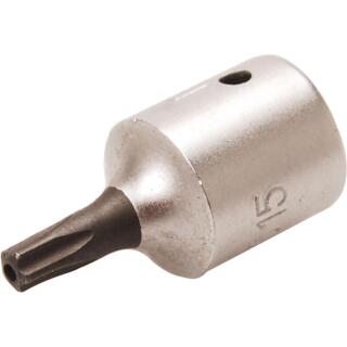 Bit-Einsatz Antrieb Innenvierkant 6,3 mm (1/4 Zoll) TS-Profil (für Torx Plus) mit Bohrung