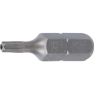 Bit Länge 25 mm Antrieb Außensechskant 6,3 mm (1/4 Zoll) T-Profil (für Torx) mit Bohrung