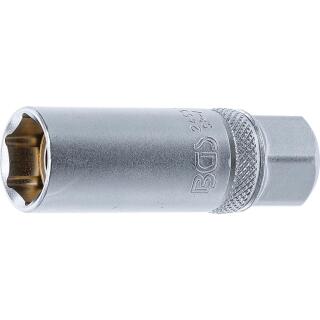 Zündkerzen-Einsatz mit Magnet, Sechskant, Antrieb Innenvierkant 10 mm (3/8 Zoll), SW 16 mm