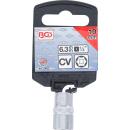 Steckschlüssel-Einsatz Sechskant, Antrieb Innenvierkant 6,3 mm (1/4 Zoll), SW 10 mm