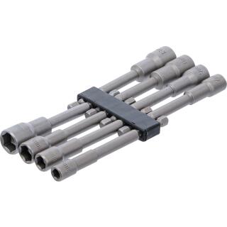 Steckschlüssel-Einsatz-Satz Sechskant, extra lang, Antrieb Außensechskant 6,3 mm (1/4 Zoll), für Bohrmaschinen, SW 6 - 13 mm, 8-tlg.