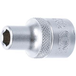 Steckschlüssel-Einsatz Sechskant, Antrieb Innenvierkant 12,5 mm (1/2 Zoll), SW 8 mm