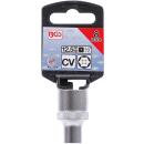 Steckschlüssel-Einsatz Sechskant, Antrieb Innenvierkant 12,5 mm (1/2 Zoll), SW 8 mm