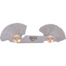 Doppel-Gewindeschablone, 52 Blatt, metrisch 0,25 - 6,0 mm, Whitworth 4G - 62G