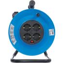 Kabeltrommel, 25 m, 3x1,5 mm², 4 Steckdosen, IP 20, 3000 W