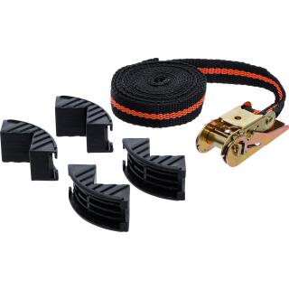 Knarren-Spannband, mit 4 Schutzbacken, 5 m x 25 mm