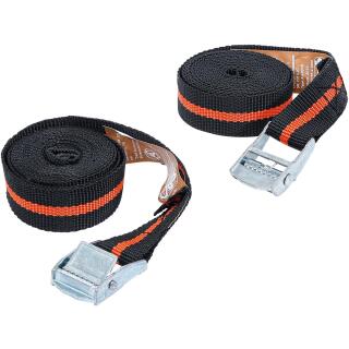 Spannband-Satz mit Schnellverschluss, 2,5 m x 25 mm, 2-tlg.
