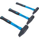 Schlosserhammer-Satz, Fiberglasstiel, DIN 1041, 300 / 500 / 800 g, 3-tlg.