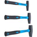 Schlosserhammer-Satz, Fiberglasstiel, DIN 1041, 300 / 500 / 800 g, 3-tlg.