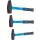 Schlosserhammer-Satz, Fiberglasstiel, DIN 1041, 300 / 500 / 800 g, 3-tlg.