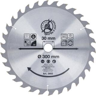 Hartmetall-Kreissägeblatt, Ø 300 x 30 x 3,2 mm, 30 Zähne