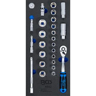 Werkstattwageneinlage 1/3: Steckschlüssel-Satz, 10 mm (3/8 Zoll), 26-tlg.