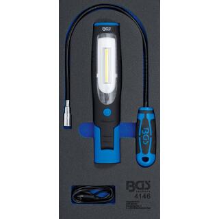 Werkstattwageneinlage 1/3: Handlampe und Magnetheberlampe, 3-tlg.