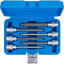 Bit-Einsatz-Satz, Antrieb Innenvierkant 12,5 mm (1/2 Zoll), Innensechskant mit Kugelkopf 5 - 12 mm, 6-tlg.