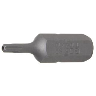 Bit, Länge 30 mm, Antrieb Außensechskant 8 mm (5/16 Zoll), T-Profil (für Torx) mit Bohrung T10