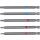 Bit-Satz, Antrieb Außensechskant 6,3 mm (1/4 Zoll), Innensechskant, T-Profil (für Torx), Länge 110 mm, 5-tlg.