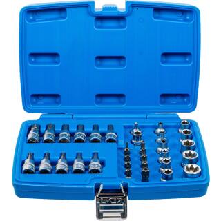 Bit- und Steckschlüsseleinsatz-Satz, 10 mm (3/8 Zoll), T-Profil (für Torx), 34-tlg.