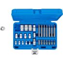 Bit- und Steckschlüssel-Satz, E-Profil / T-Profil (für Torx), 30-tlg.