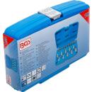Bit-Einsatz-/Steckschlüssel-Einsatz-Satz, Antrieb Innenvierkant 12,5 mm (1/2 Zoll), E-Profil / T-Profil (für Torx), 19-tlg.