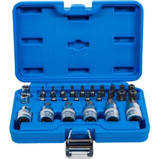 Bit- und Bit-Einsatz-Satz, 12,5 mm (1/2 Zoll), T-Profil (für Torx), 27-tlg.