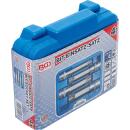 Bit-Einsatz-Satz, Antrieb Innenvierkant 12,5 mm (1/2 Zoll), T-Profil (für Torx) mit Bohrung, 4-tlg.