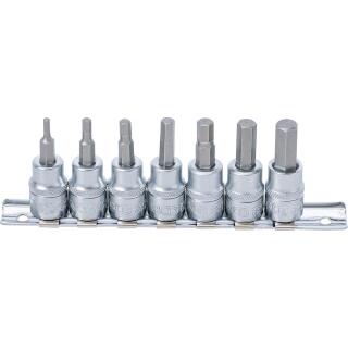 Bit-Einsatz-Satz, Antrieb Innenvierkant 10 mm (3/8 Zoll), Innensechskant 3 - 10 mm, 7-tlg.