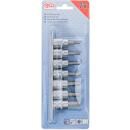 Bit-Einsatz-Satz, Antrieb Innenvierkant 10 mm (3/8 Zoll), Innensechskant 3 - 10 mm, 7-tlg.
