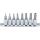 Bit-Einsatz-Satz, Antrieb Innenvierkant 6,3 mm (1/4 Zoll), Innensechskant mit Bohrung 2 - 7 mm, 8-tlg.