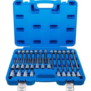 Bit-Einsatz-Satz, Antrieb Innenvierkant 12,5 mm (1/2 Zoll), Innensechskant, 30-tlg.