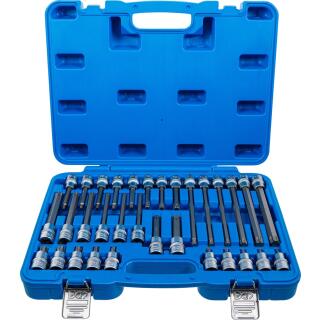 Bit-Einsatz-Satz, Antrieb Innenvierkant 12,5 mm (1/2 Zoll), T-Profil (für Torx), 32-tlg.