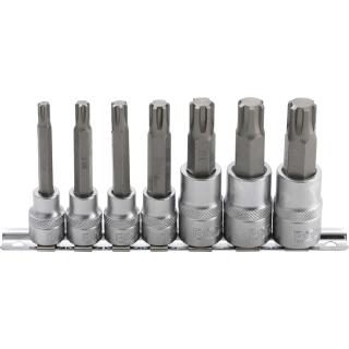 Bit-Einsatz-Satz, Antrieb Innenvierkant 10 mm (3/8 Zoll) / 12,5 mm (1/2 Zoll), Keil-Profil (für RIBE) M6 - M14, 7-tlg.
