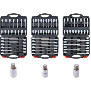 Bit-Einsatz-Sortiment, Antrieb Innenvierkant 12,5 mm (1/2 Zoll), 88-tlg.