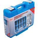 Kraft-Steckschlüssel-Einsatz-Satz Sechskant, tief, Antrieb Innenvierkant 12,5 mm (1/2 Zoll), SW 10 - 24 mm, 10-tlg.