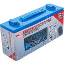 Kraft-Steckschlüssel-Einsatz-Satz Sechskant, Antrieb Innenvierkant 25 mm (1 Zoll), SW 27 - 50 mm, 8-tlg.