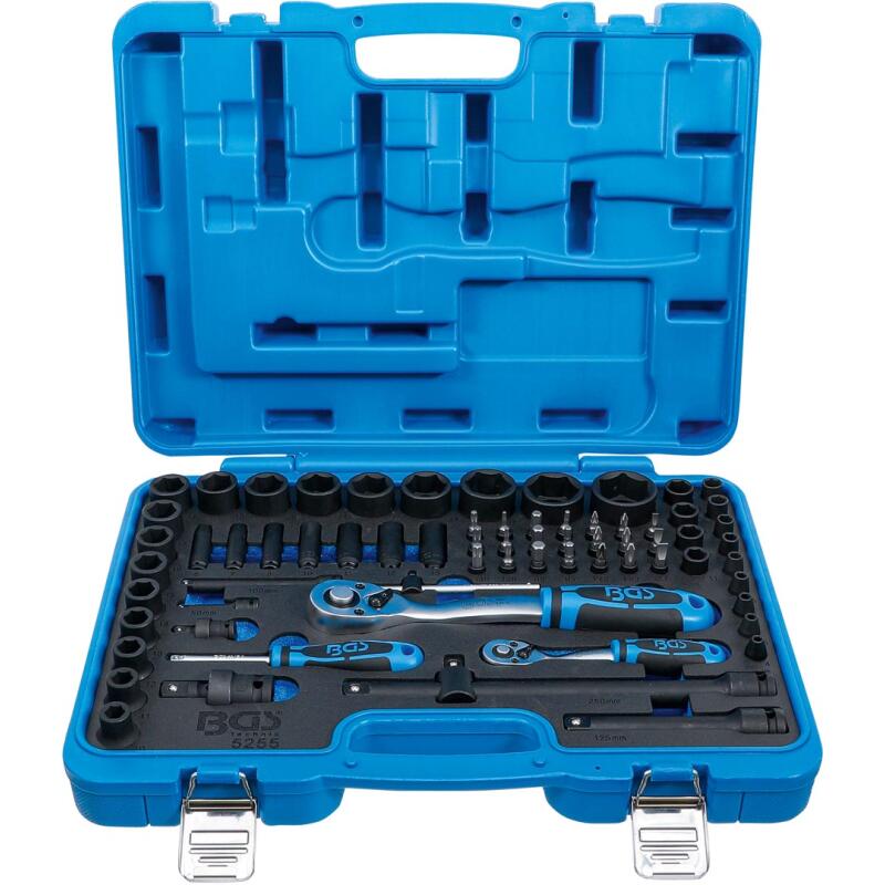 Kraft-Steckschlüssel-Satz Sechskant, 6,3 mm (1/4 Zoll) + 12,5 mm